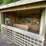 Observation hide made of wood