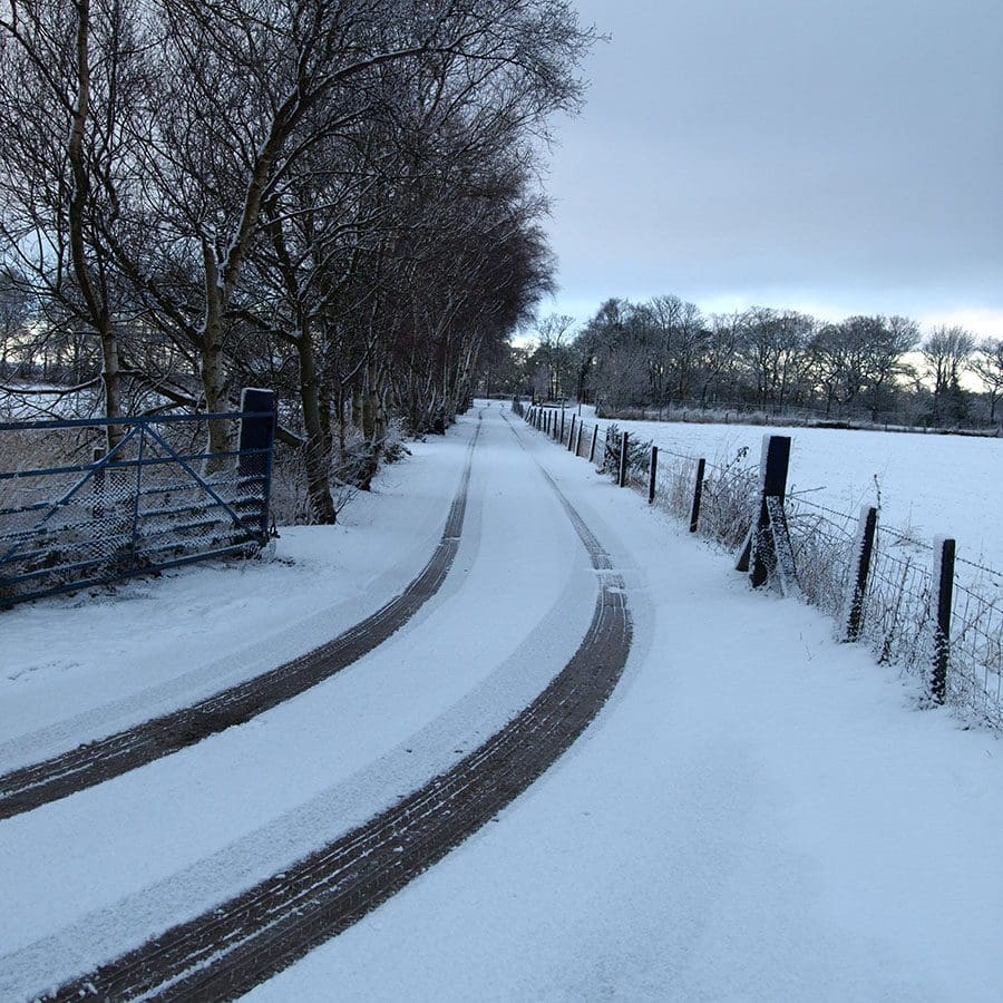 Winter 2012 and snow on the access road