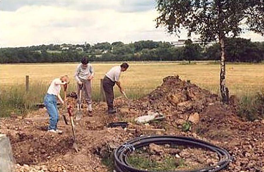 Preparing the land in 1985
