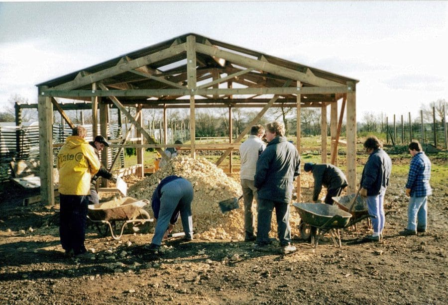Building the Horticap shop in 1994