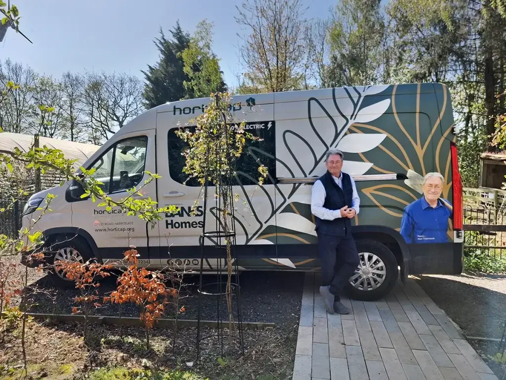 Alan Titchmarsh with the new Horticap van