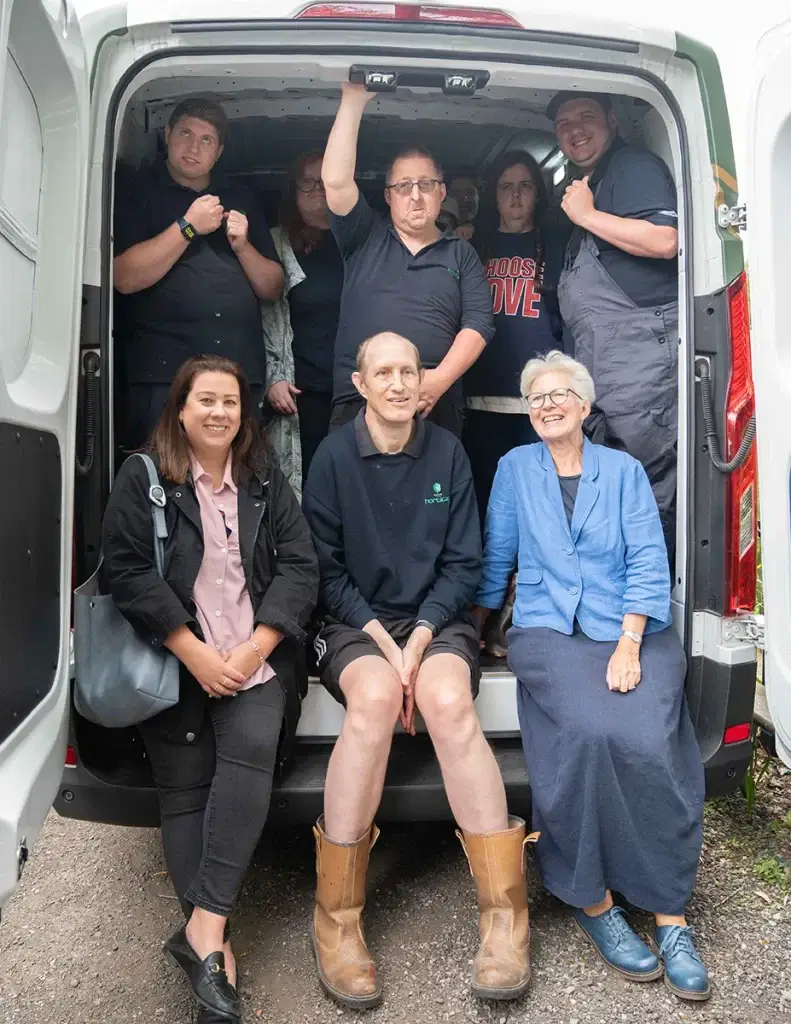 Students and Supporters in the new Horticap van
